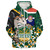 South Africa Sherpa Hoodie Custom SA Rugby Springboks Pride 2023 Hexagon Jersey