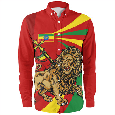 Ethiopia Lion of Judah and The Star Seal Raglan Cropped T shirt Dashiki Style LT03