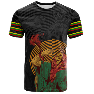 Ethiopia Lion of Judah and The Star Seal Long Sleeve Bodycon Dress Dashiki Style LT03 main image 0