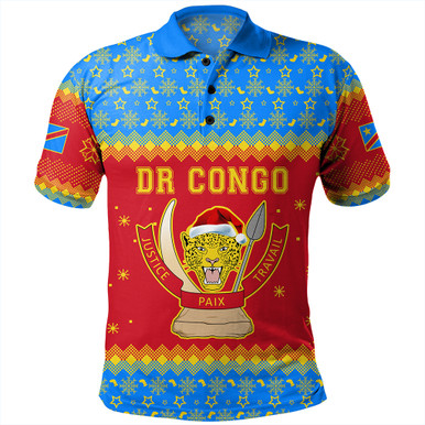 Personalized Republique du Congo Polo Shirt Coat Of Arms African Pattern LT15
