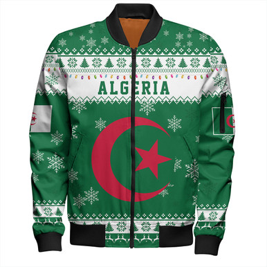 Personalised Afro Algeria Bomber Jacket Coat Of Arms With Islamic Pattern LT15