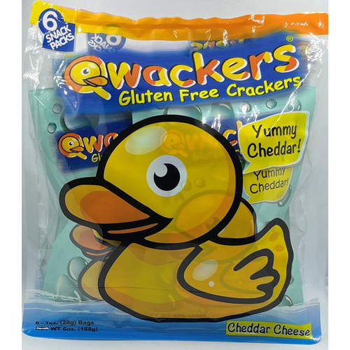 Qwackers Gluten-Free Cheddar Cheese Qwackers, 6 pack