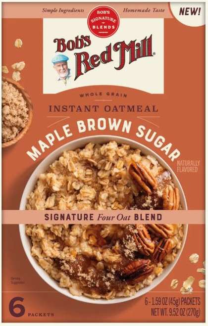 Bob's Red Mill GF Brown Sugar Maple Instant Oatmeal Packets