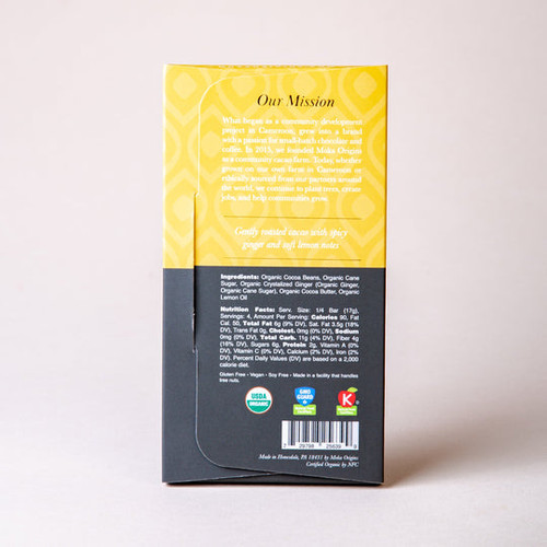 Moka Origins Lemon Ginger 72% Dark Chocolate