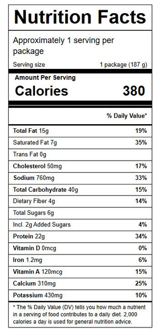 Vital Pursuit GF Chicken Bacon Ranch Cauliflower Piada (FROZEN)