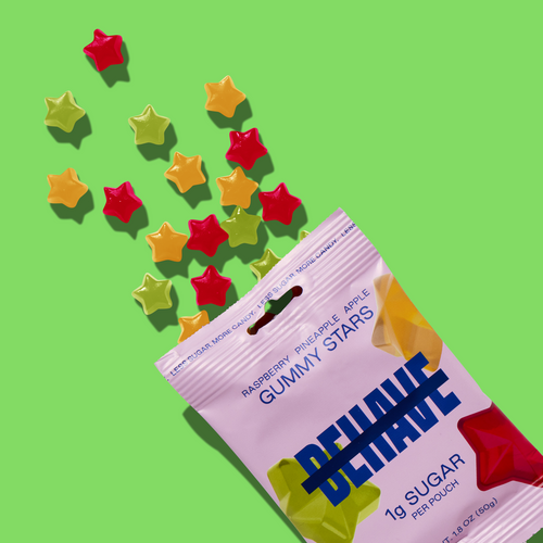 Behave Raspberry, Apple & Pineapple Gummy Stars