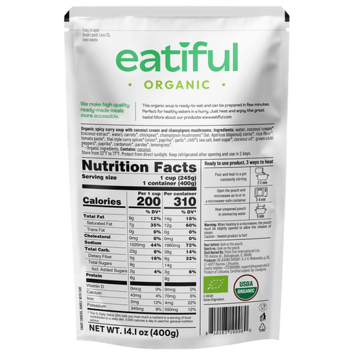 Eatiful Organic Spicy Curry Soup