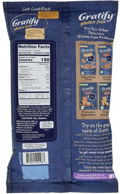 Gratify GF Pretzel Sesame Thins