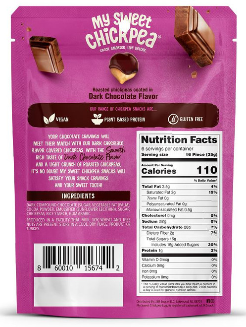 My Sweet Chickpea GF Dark Chocolate Chickpeas