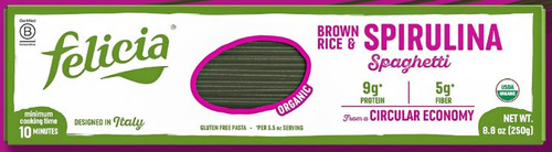 Felicia Organic GF Brown Rice & Spirulina Spaghetti