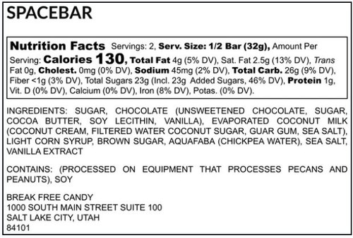 Break Free Candy GF Spacebar Candy Bar