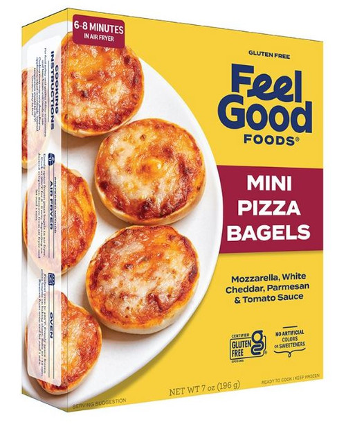 Feel Good Foods GF Three Cheese Mini Pizza Bagels