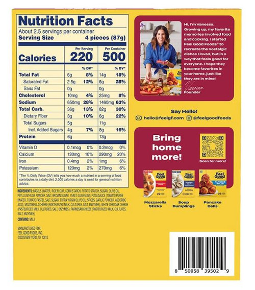 Feel Good Foods GF Three Cheese Mini Pizza Bagels