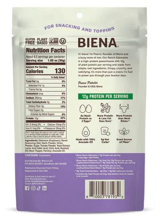 Biena GF Crispy Roasted Edamame Ranch