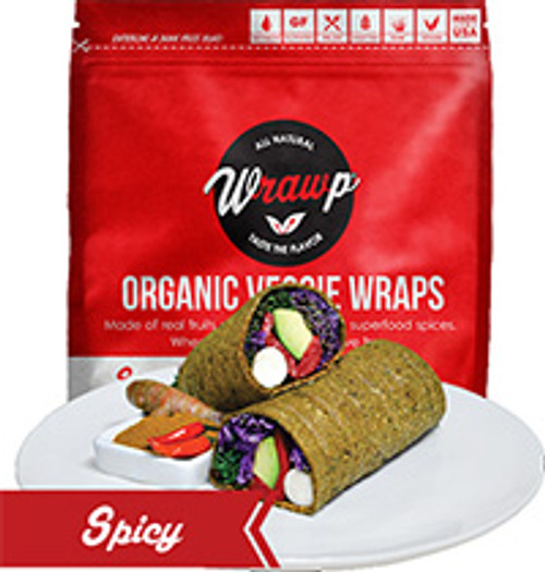 Wrawp Gluten Free Spirulina Flat Bread Wraps, Gluten-Free Mall