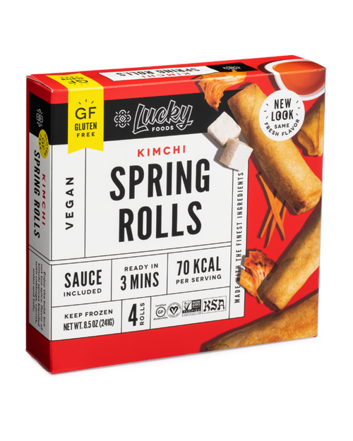 Lucky Foods Gluten Free Kimchi Spring Rolls, Gluten-Free Mall