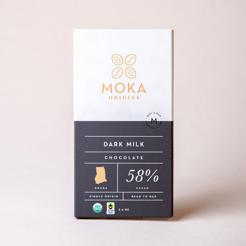 Moka Origins 58% Dark Milk Chocolate Bar