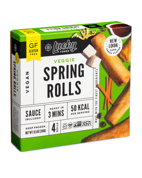 Lucky Red Vegetable Spring Rolls 50x15g 750g Frozen Vegetable Spring Rolls