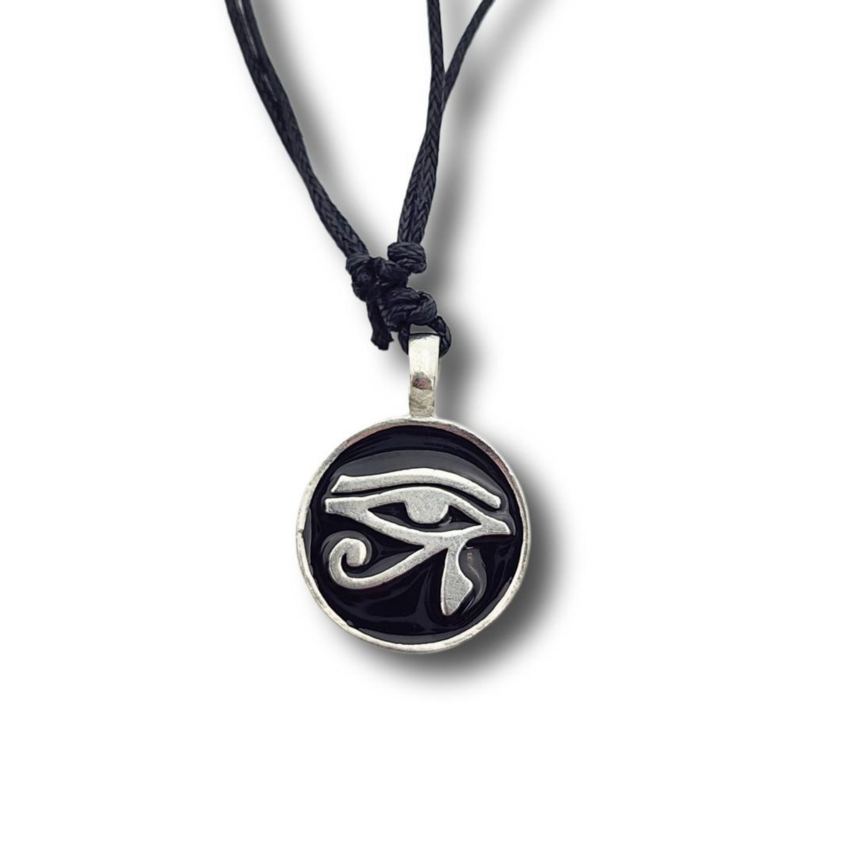 Eye of Horus Pewter Necklace Coyote Moon Crystals and Gifts