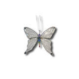 Butterfly Suncatcher Silver Tones Light Rainbow Large
