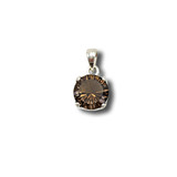 Smoky Quartz Pendant .925 Silver 0.75" (R)