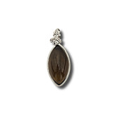 Smoky Quartz Pendant .925 Silver 1.5" (MC)