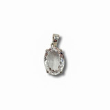 Crystal Quartz Pendant .925 Silver 1" (O)