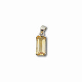 Citrine Pendant .925 Silver 1.25" (B)