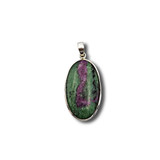 Ruby in Zoisite Pendant .925 Silver 2" (OC1)