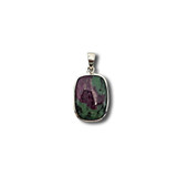 Ruby in Zoisite Pendant .925 Silver 1.5" (BC2)