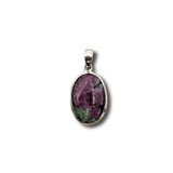 Ruby in Zoisite Pendant .925 Silver 1.5" (OC)