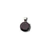 Garnet Pendant .925 Silver 1" (R)