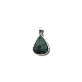 Emerald Pendant .925 Silver 1.5" (TDC)