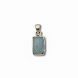 Aquamarine Pendant .925 Silver 1" (BC)
