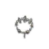 Mermaid and Sea Life Bracelet w/ Blue Topaz .925 Silver