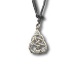 Triquetra w/Claddagh Pewter Necklace