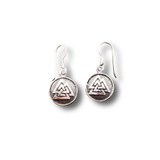 Valknut Dangle Earrings .925 Silver