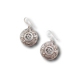 Om w/8 Auspicious Symbols Earrings .925 Silver