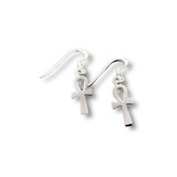 Ankh Dangle Earrings .925 Silver