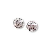 Pentacle Stud Earrings .925 Silver (S2)