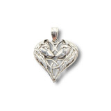 Wolf Heart Pendant .925 Silver