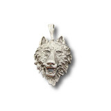 Wolf Head Pendant .925 Silver (S1)