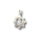 Om in Lotus Pendant .925 Silver (S2)