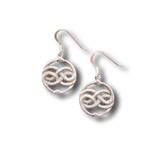 Double Ouroboros Dangle Earring .925 Silver