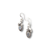 Rainbow moonstone Earrings .925 Silver (TDC)