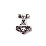 Thor's Hammer w/Fox Head Pendant (S2) .925 Silver