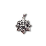 Green Man Pendant .925 Silver