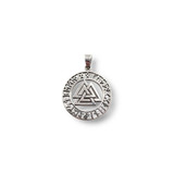 Valknut Pendant w/Runes .925 Silver (S2)