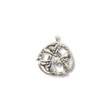 Celtic Tri-Dog Pendant .925 Silver