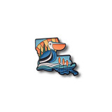 Louisiana Pelican Blues Enamel Pin